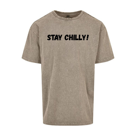IBH STAY CHILLY! Oversized T-Shirt - Black Print